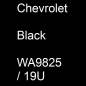 Preview: Chevrolet, Black, WA9825 / 19U.